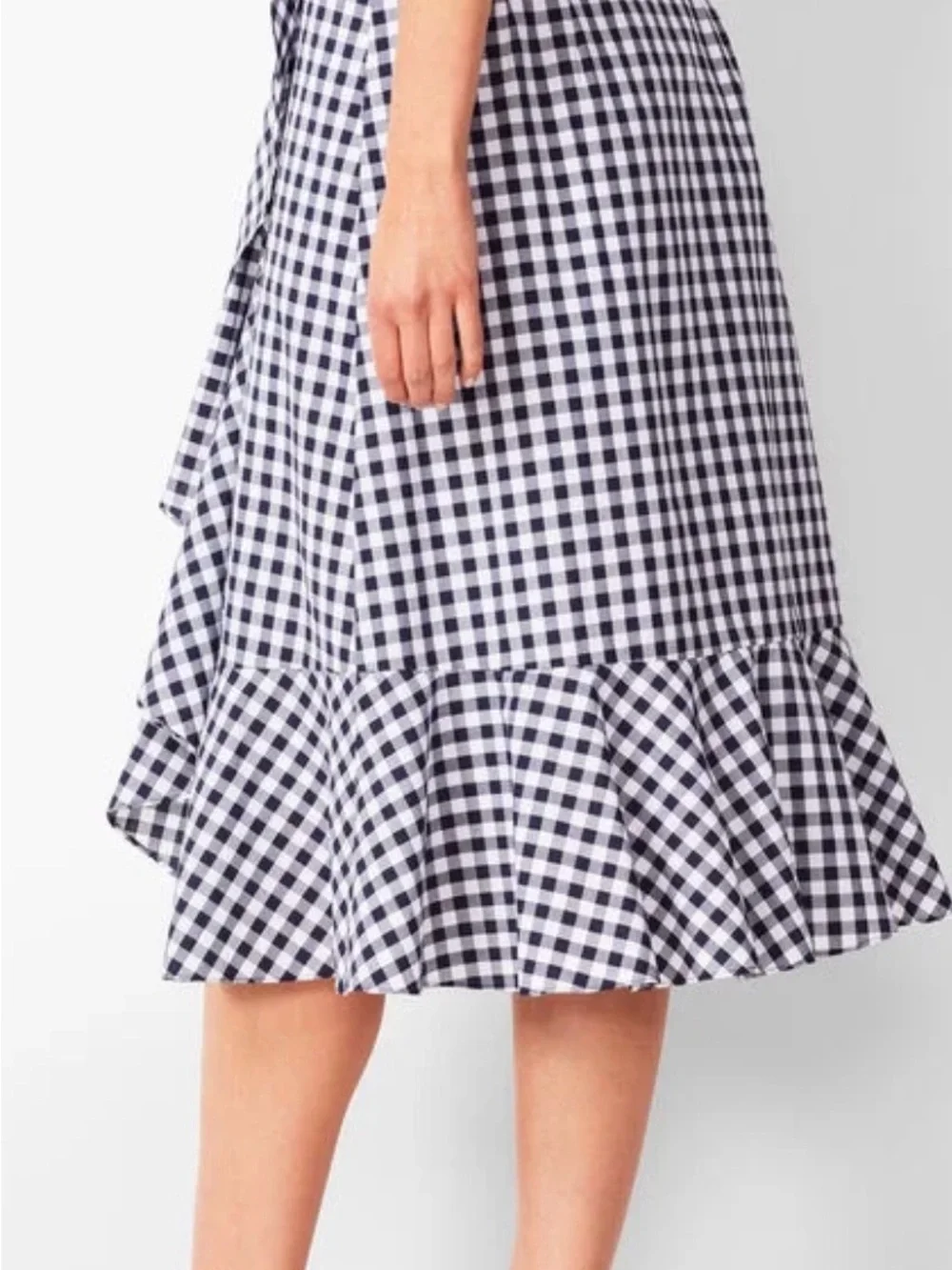 Gingham Tie-Front Midi Skirt | Talbots
